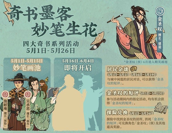 江南百景图四大奇书活动怎么参与-四大奇书活动有哪些奖励