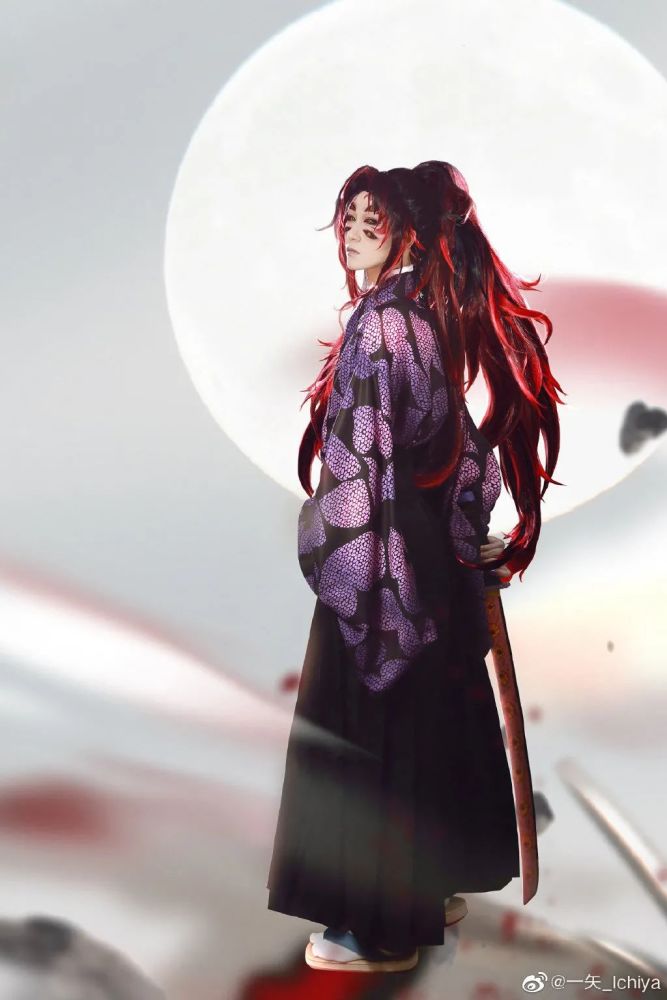 《鬼灭之刃》黑死牟cosplay作品欣赏