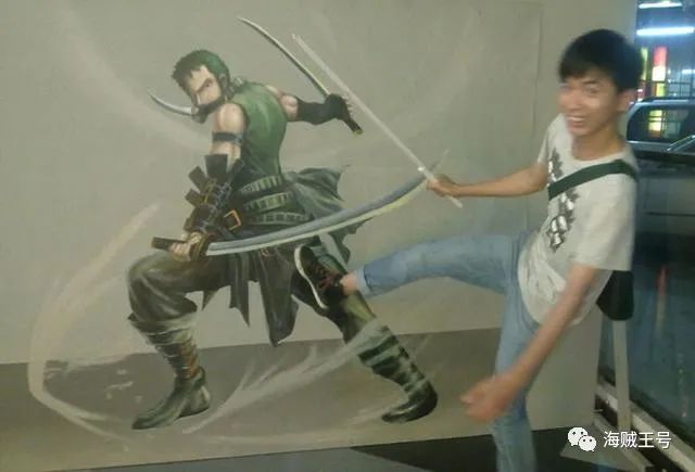 《海贼王》立体绘画，乔巴成怪物，白胡子的威势不减当年