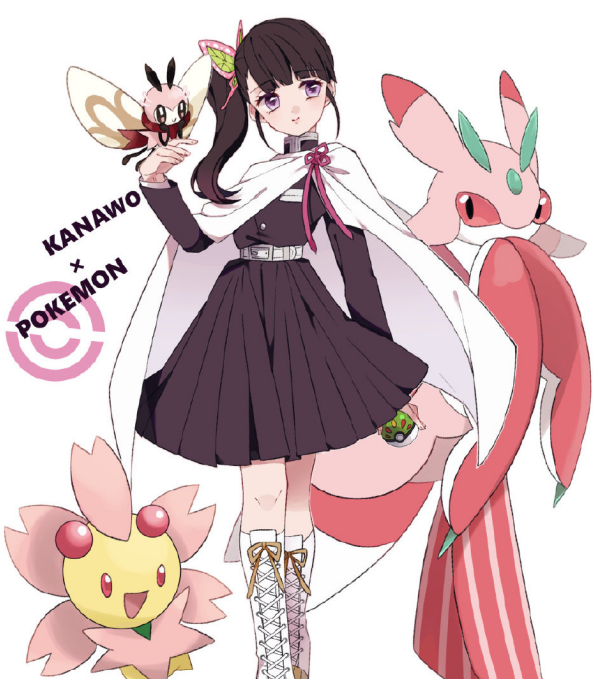 鬼灭之刃×宝可梦，我妻善逸匹配皮卡丘，蝴蝶忍同类型精灵很可爱