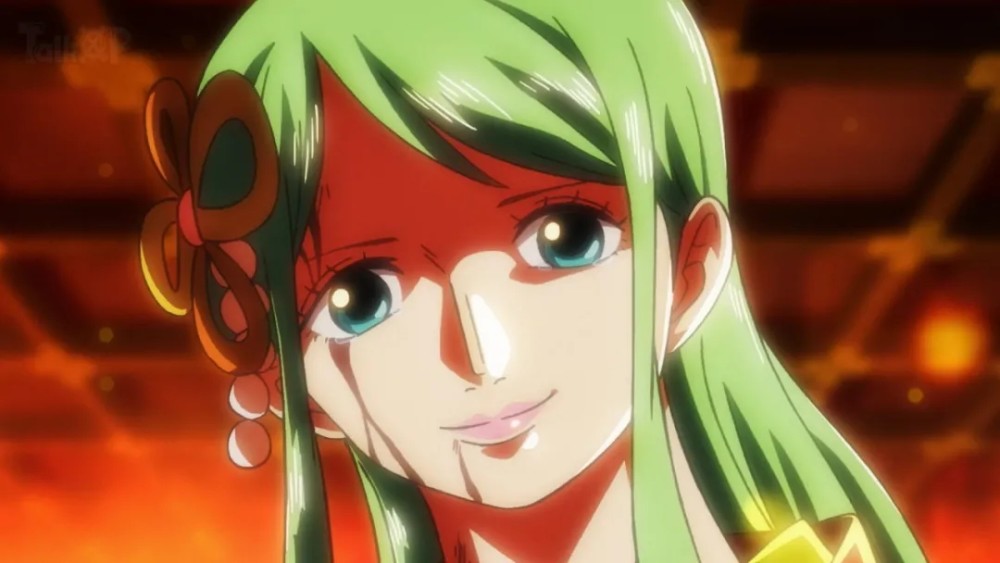 海贼王975集，月光时青蛙脸卖萌，要求和御田一起洗澡，这是她最后的回忆