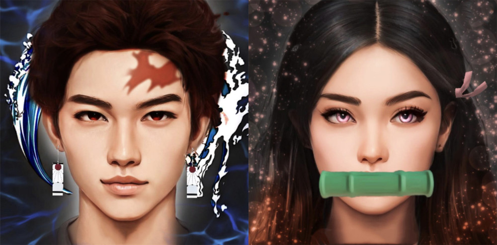 鬼灭之刃真人版，论美颜水平，伊之助还真不输其他角色