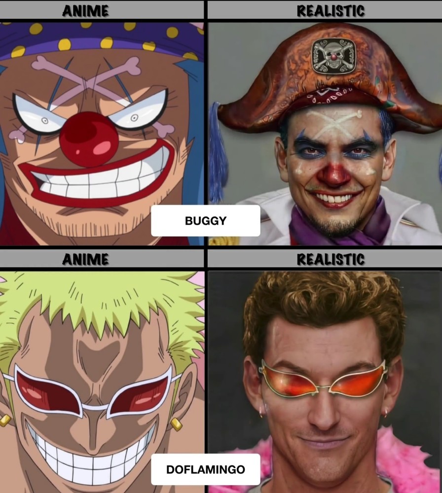 海贼王变成真人脸，香克斯瞎了一只眼？黄猿却很到位