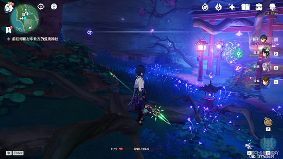 原神前往绀田村东北方的荒废神社任务攻略：荒废神社位置一览图片17