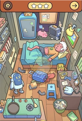 脑洞大侦探宅男的房间怎么玩-宅男的房间解谜三星通关攻略