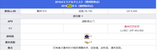fgo五周年回忆关卡配置攻略：五周年回忆关卡奖励大全图片2
