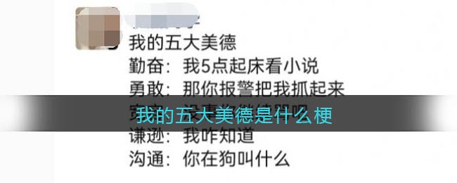 我的五大美德是什么梗-抖音我的五大美德是什么意思