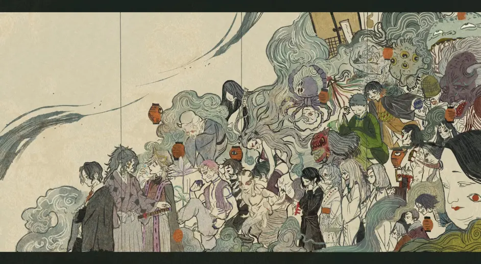 《鬼灭之刃》浮世绘版 大哥是真的大哥 童磨是真的恶的化身