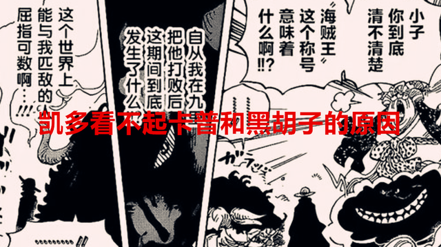 海贼王1048话：凯多为什么瞧不起卡普和黑胡子？只因他们太弱了