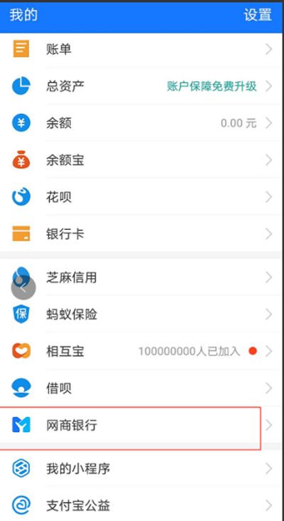 支付宝网商银行账户在哪开通