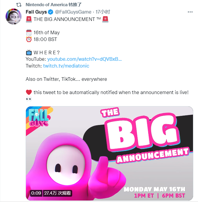 NS《糖豆人》要来了！日媒票选任天堂最喜爱游戏，塞尔达第二！