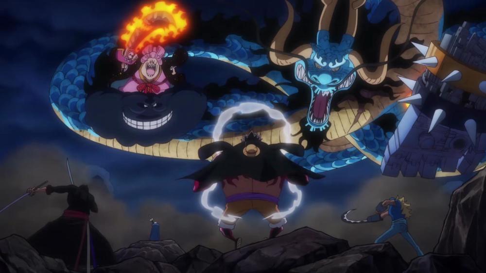 海贼王1017集：爆燃全集！人均一个大招，索隆的招式吓坏凯多大妈