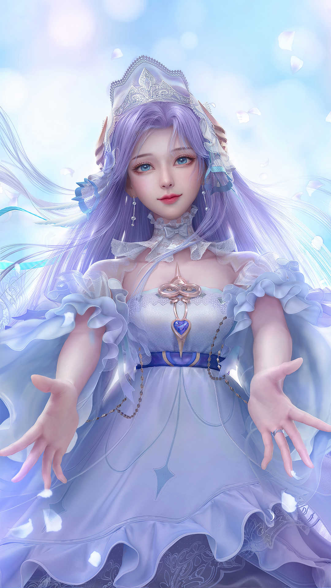 《王者荣耀》大乔挚爱花嫁去掉小内无遮挡高清图片