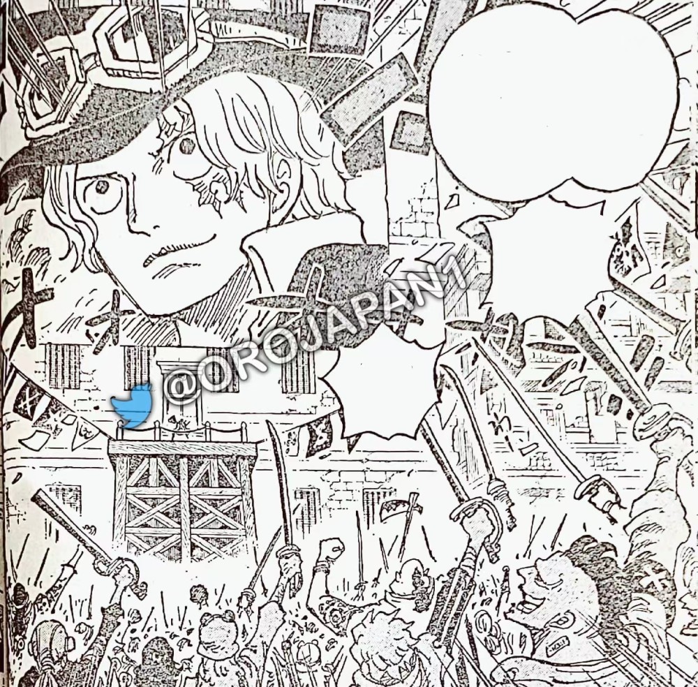 海贼王1054话情报图：受追捧的炎帝萨博 黑马造型正式公开