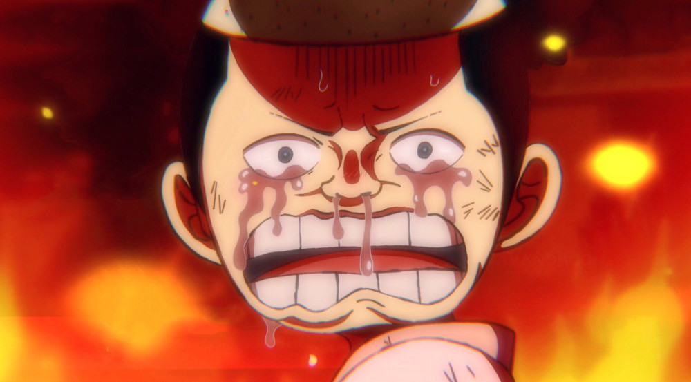 海贼王1055话情报：桃之助进化成“小凯多”，成功烧伤绿牛