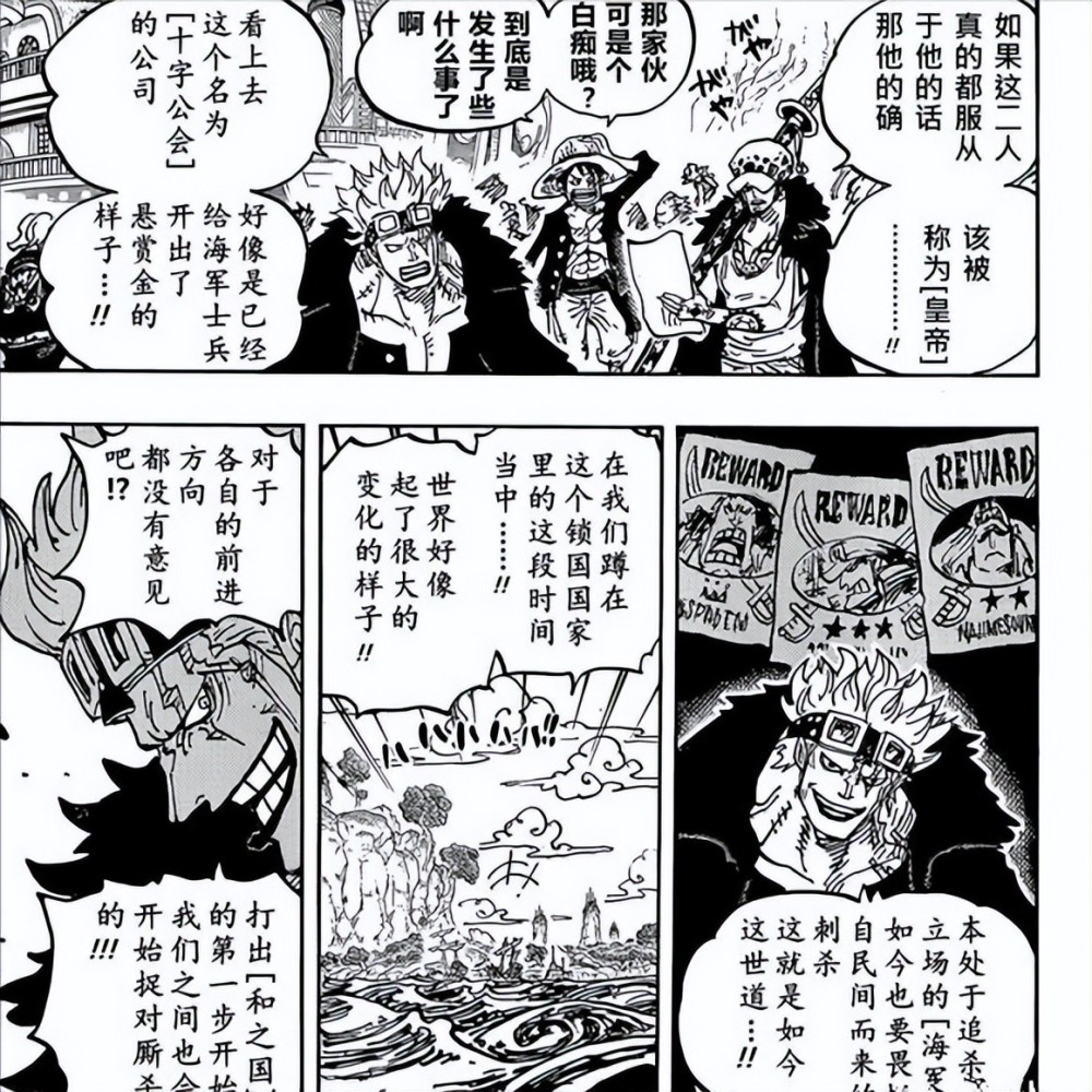 海贼王1056话汉化，从罗宾的表情来看，烧伤男就是前海军大将青雉