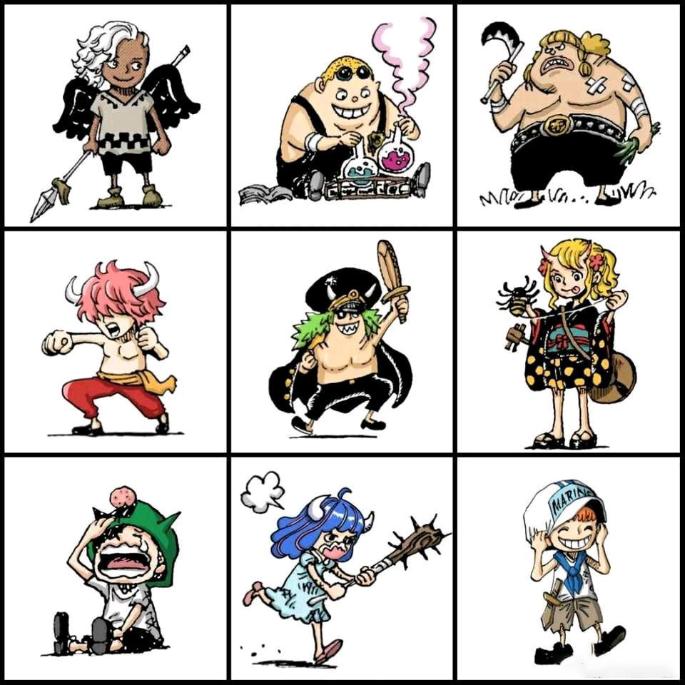 海贼王：三灾六子童年形象公布，奎因从小就胖，杰克一脸恶相