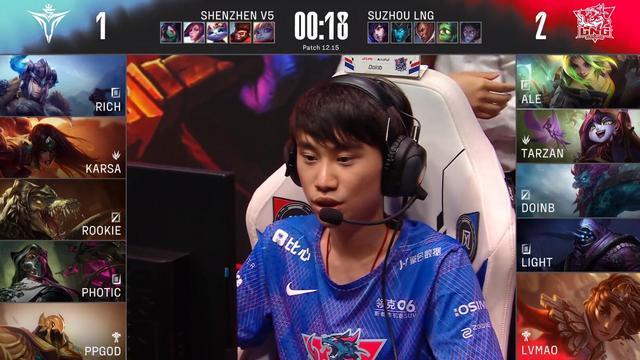 LPL冒泡赛：灯皇泽丽二连MVP LNG3比1淘汰V5将战RNG