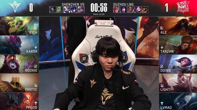 LPL冒泡赛：Tarzan猴子完美开团 LNG团战致胜再胜V5拿到赛点