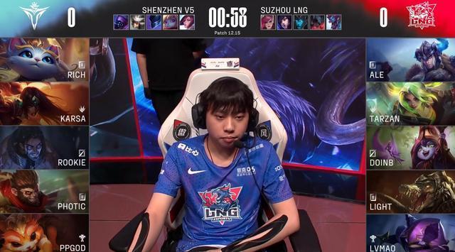 LPL冒泡赛：灯皇泽丽1V4残局反杀两人 LNG力克V5拿下首局