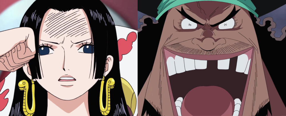 海贼王1059话：女帝VS黑团！黑胡子想要甜甜果实，两位干部被石化