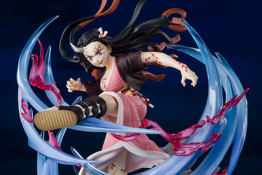 潮趣：《鬼灭之刃》灶门祢豆子 鬼化进行时 手办 充满狂气笑容