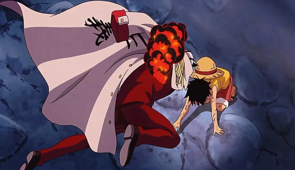 海贼王：细节分析新四皇路飞对战海军元帅赤犬谁会胜利