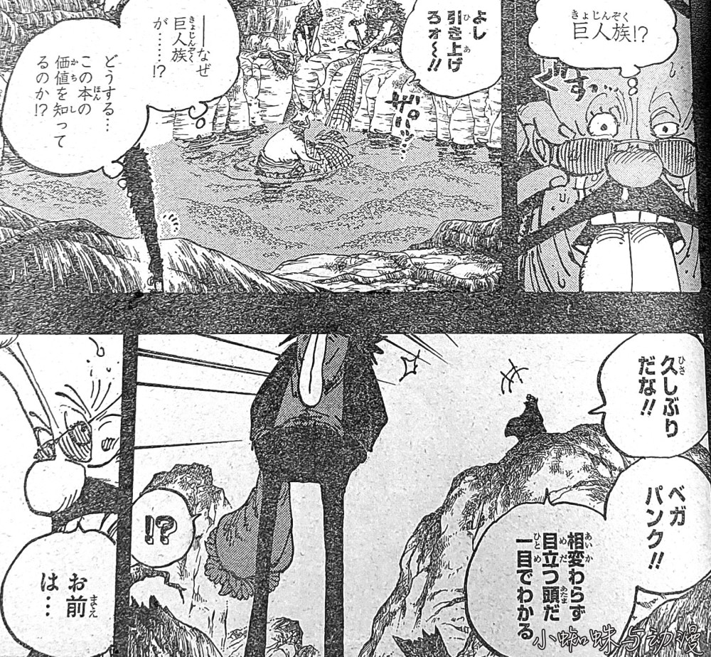 海贼王1066话漫画：贝加庞克是爱因斯坦，脑袋好长，33岁的龙很帅