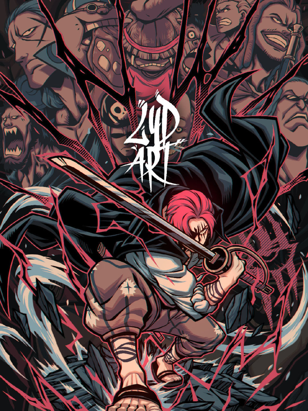 红发海贼团详解，最后一个老四皇团，成员众多堪比草帽大船团