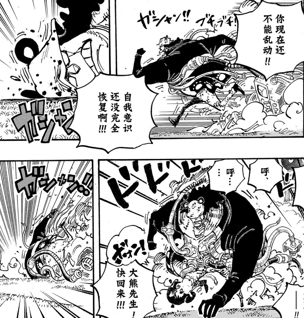 海贼王1068话：真大熊把自己传送到蛋头岛，路飞答应贝加庞克救他