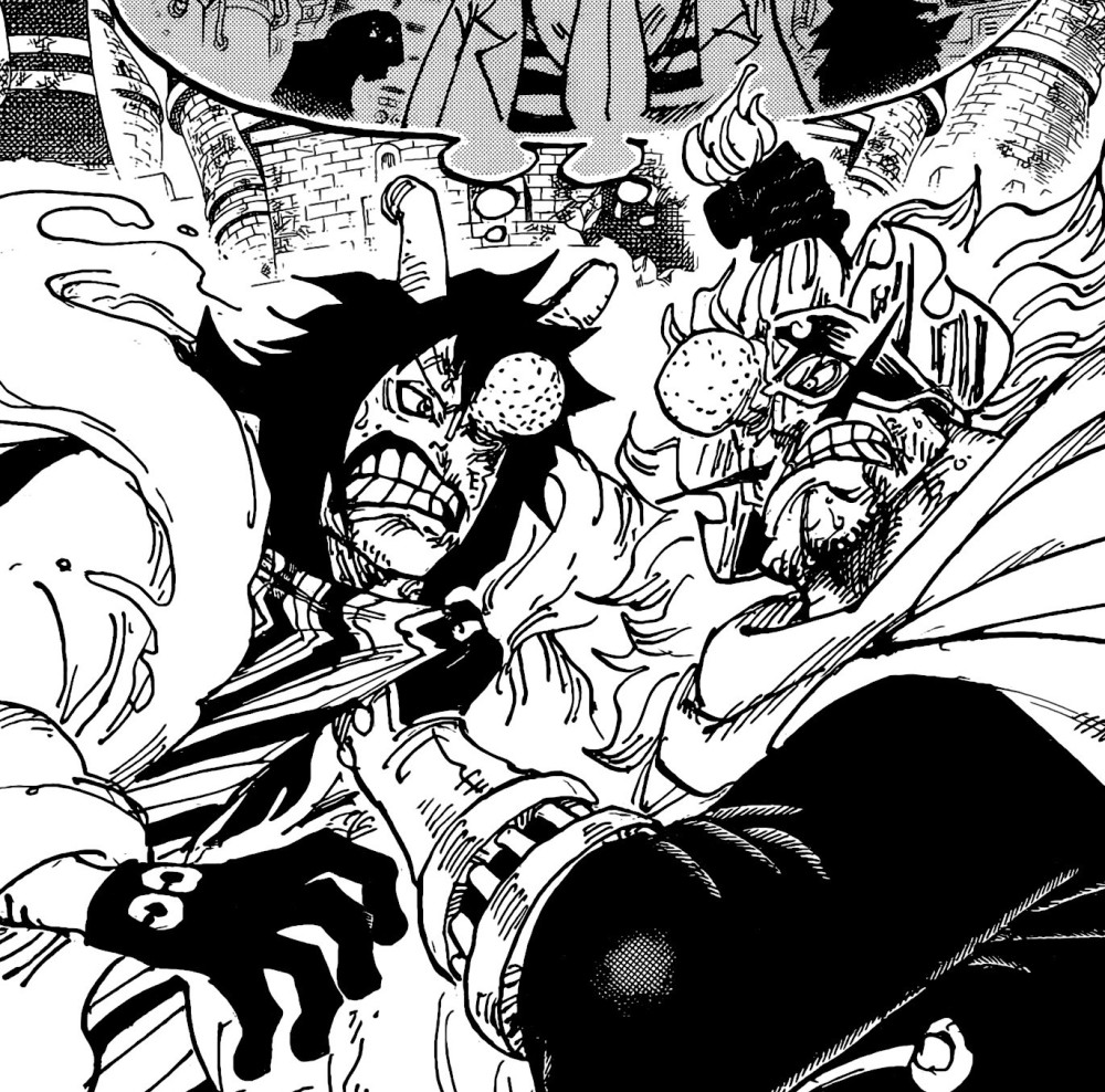 海贼王1068：伽治和凯撒联手打贝加庞克，路奇的六王枪是普通技能