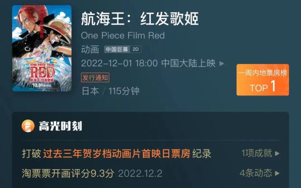 《海贼王》剧场版：红发歌姬红在哪