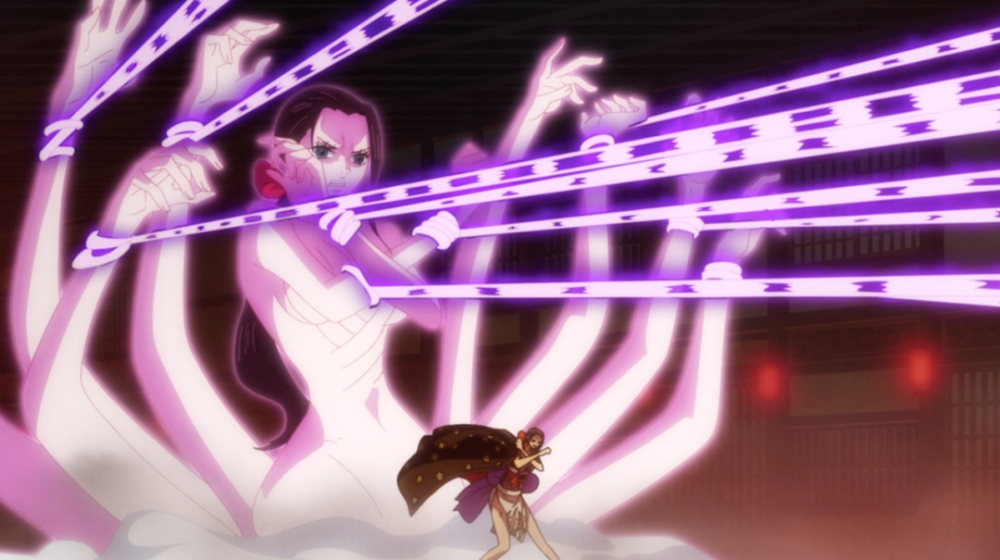 海贼王1044集，罗宾恶魔形态大战黑色玛丽亚