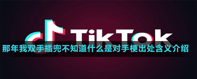 那年我双手插兜不知道什么是对手是什么梗-抖音那年我双手插兜不知道什么是对手梗出处含义介绍