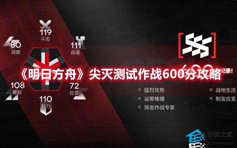 明日方舟尖灭测试作战600分攻略 尖灭测试作战怎样拿到600分