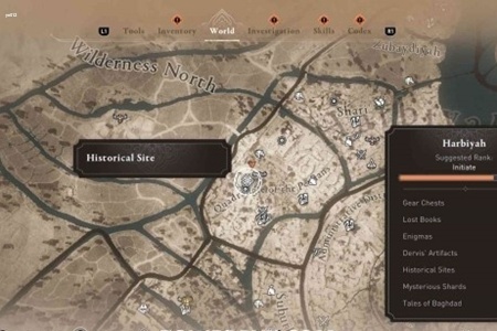 刺客信条幻景哈比耶区历史古迹位置一览